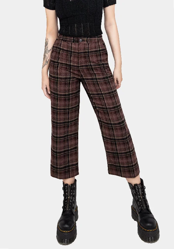 Hickory Check Straight Leg Trousers