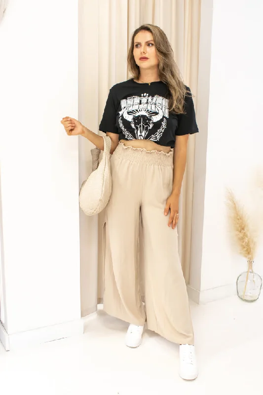 NEW HARLOW WIDE LEG PANTS (BEIGE)