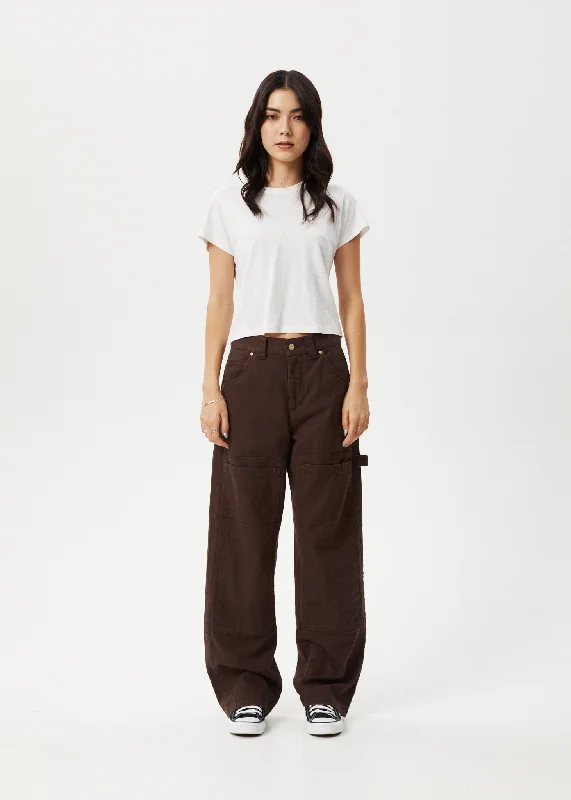 AFENDS Womens Moss - Carpenter Pants - Coffee