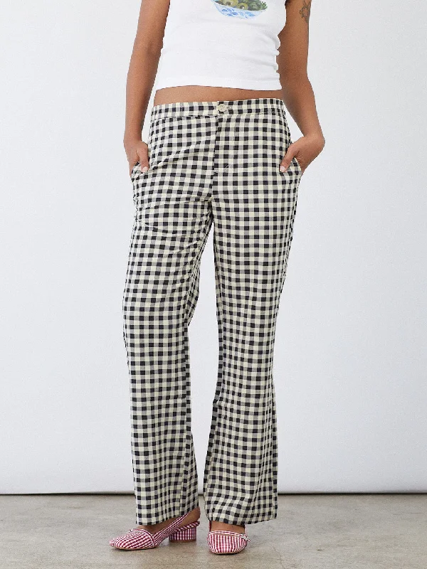 Estelle Pant - Black Gingham