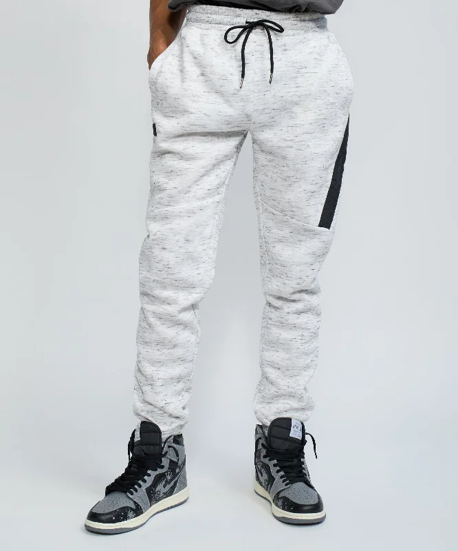 Haram Slim Fit Light Grey Jogger With Zip Detail - White