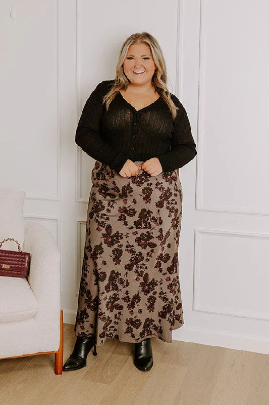 The Lilly High Waist Floral Maxi Skirt Curves