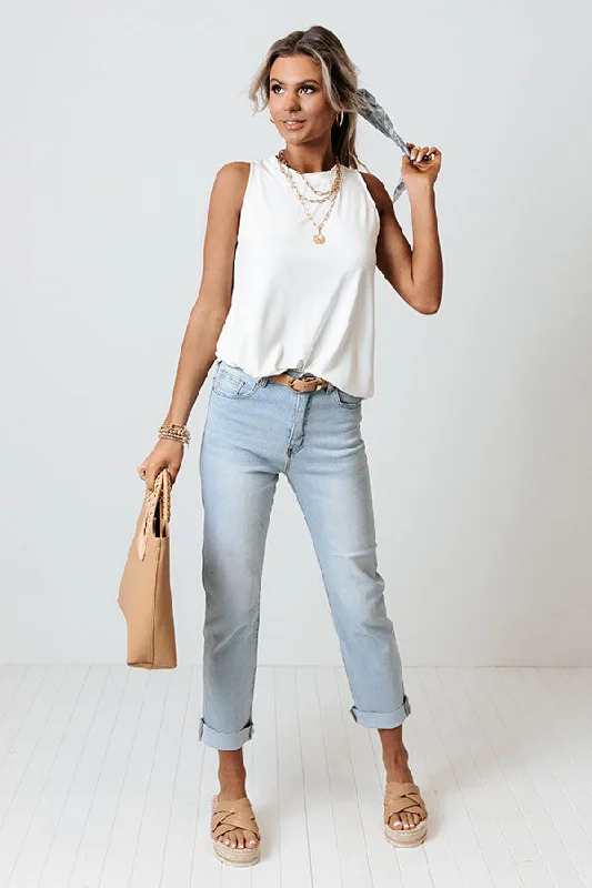 The Beta High Waist Jean In Light Wash