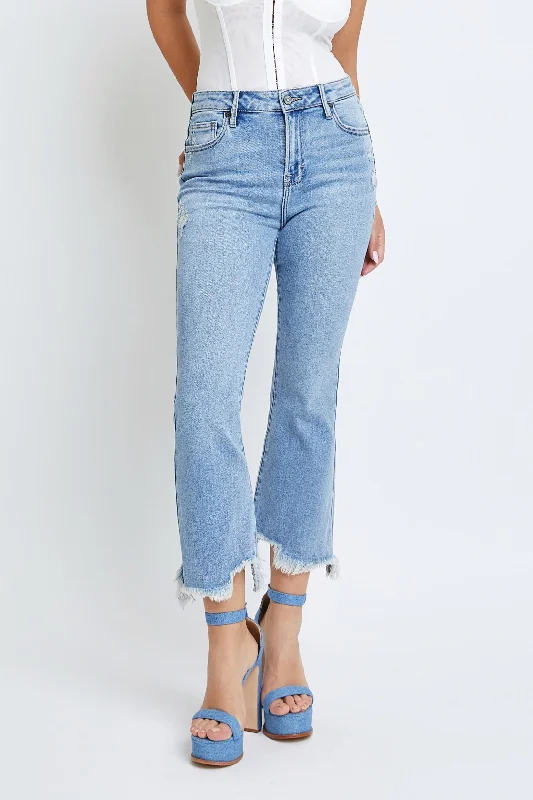 Hidden Jeans Happi Frayed Cropped Flare