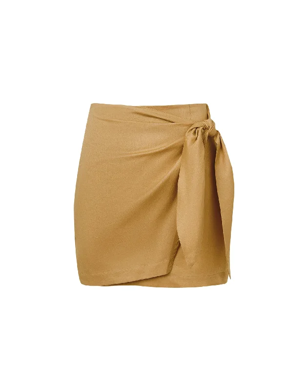 Rai Mini Skirt (exchange only) - Walnut