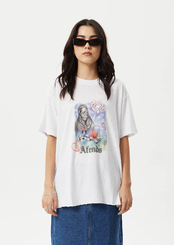 AFENDS Womens Nirvana - Oversized Tee - White