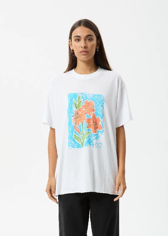 AFENDS Womens Still Life - Oversized Tee - White