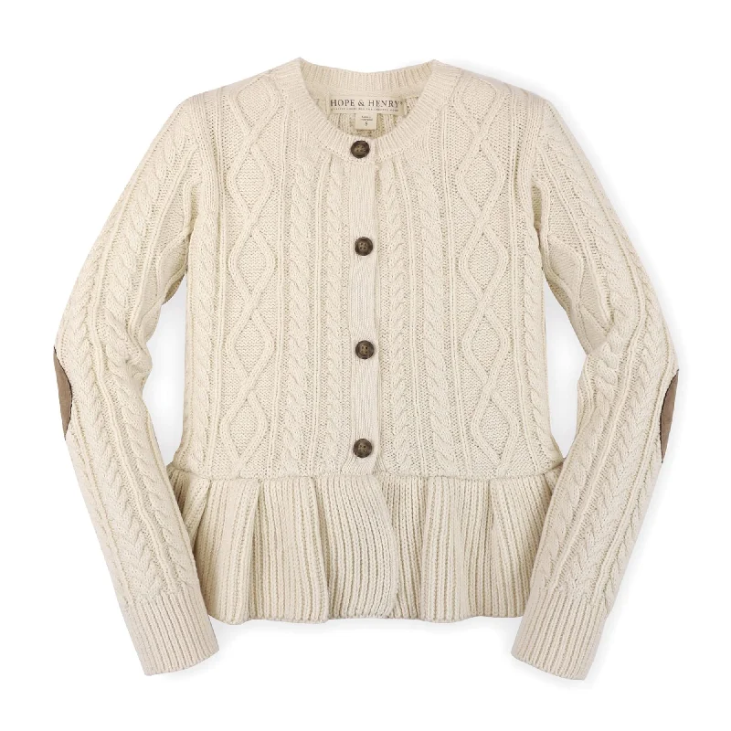 Cable Peplum Cardigan - Baby