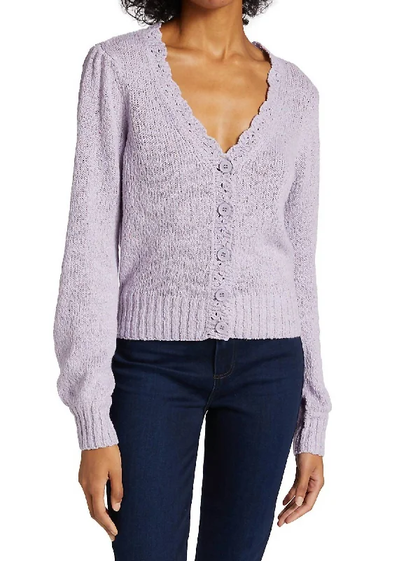 Joyce Cardigan In Lavender Multi