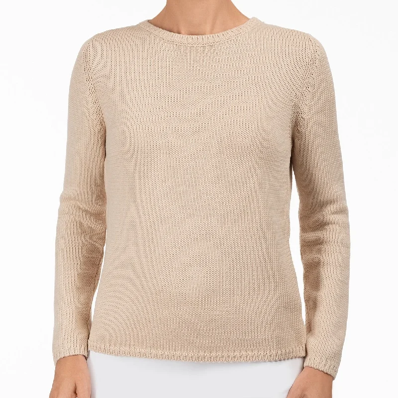 Long Sleeve Pullover in Pale Beige