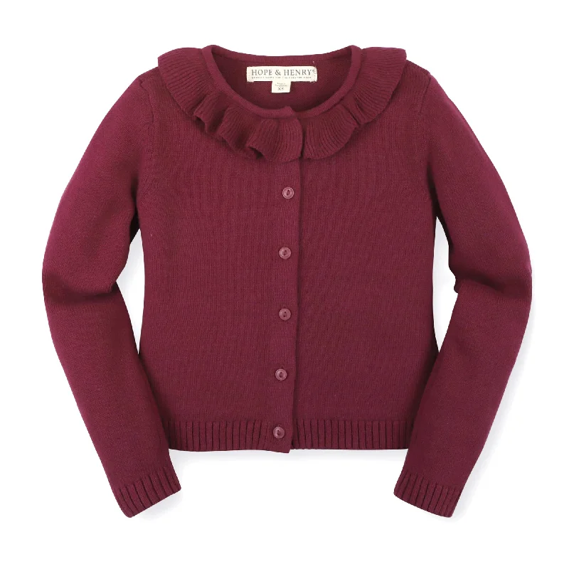 Organic Ruffle Collar Cardigan - Baby