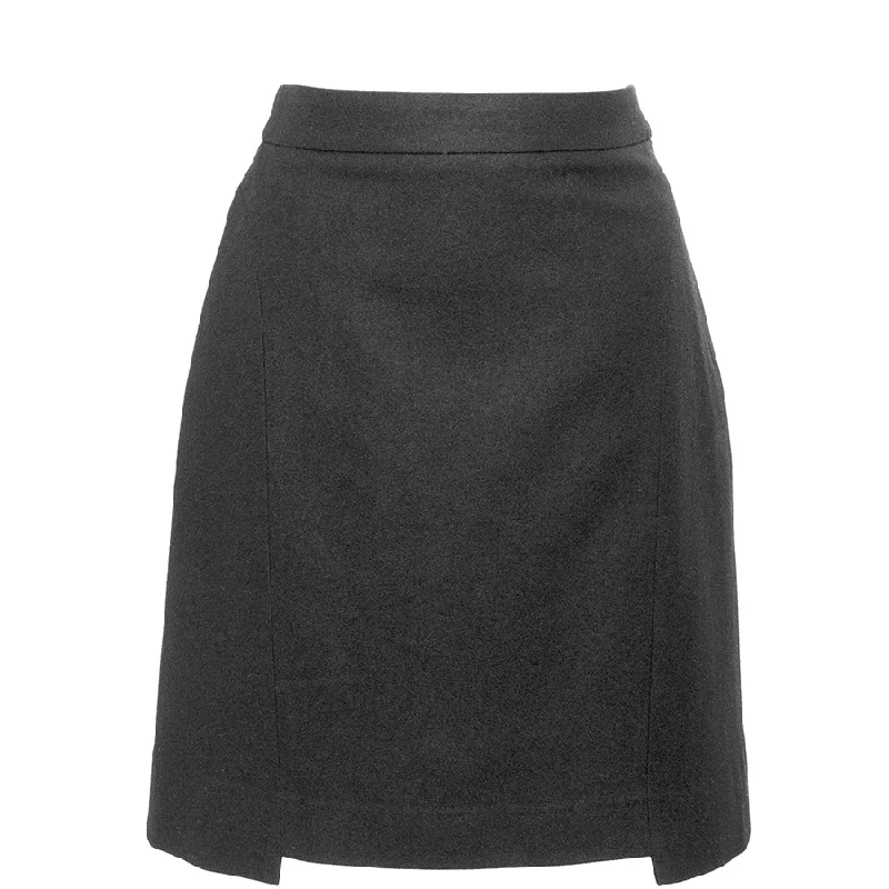 ORGANIC PURE WOOL MINI SKIRT IN BLACK 01/3