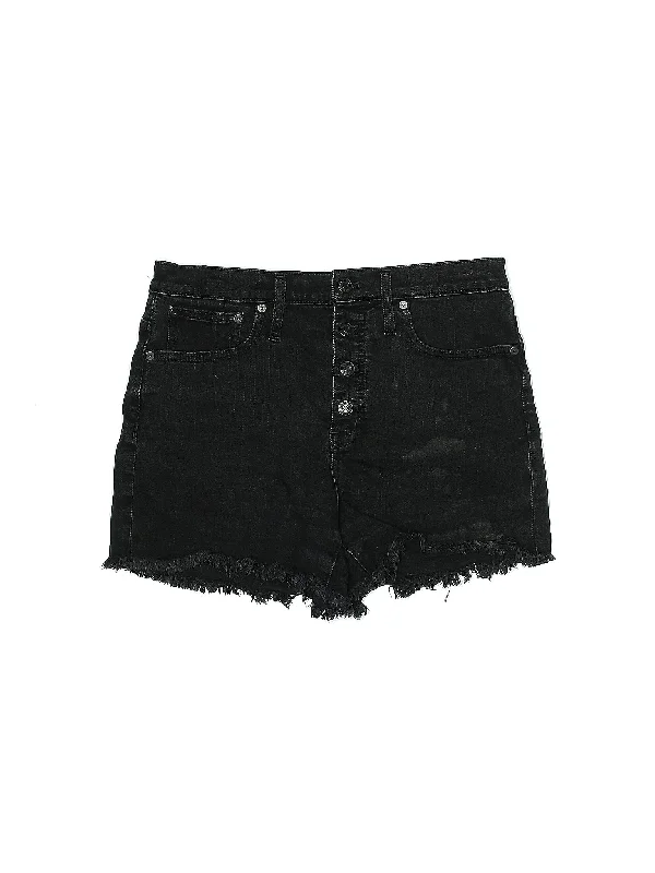 High-Rise Denim Shorts