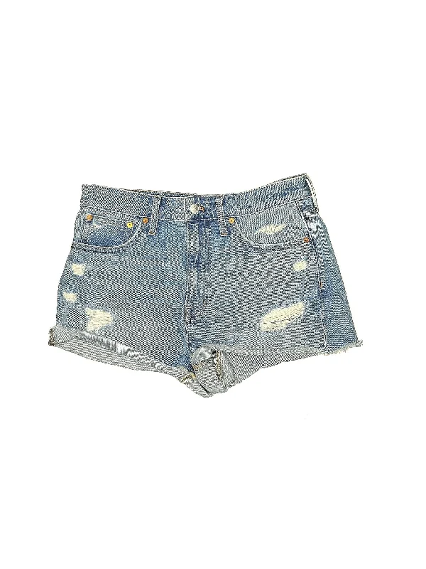 High-Rise Denim Shorts