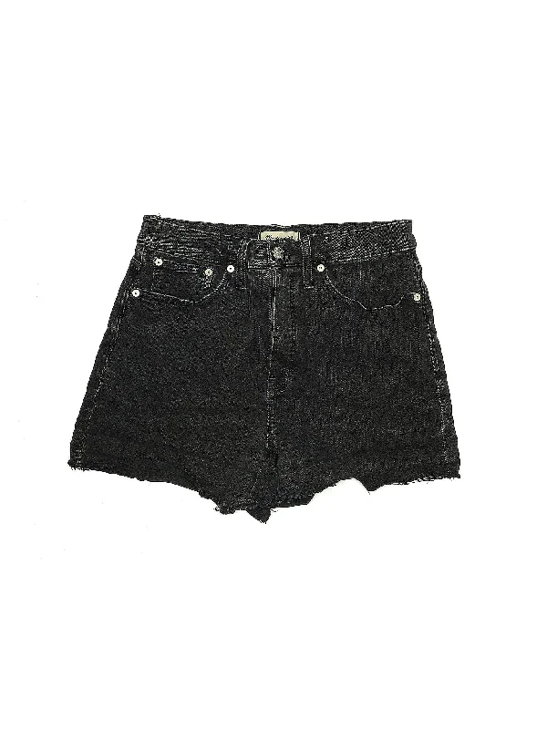 High-Rise Denim Shorts in Dark Wash