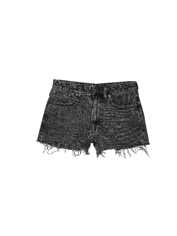 High-Rise Denim Shorts in Dark Wash