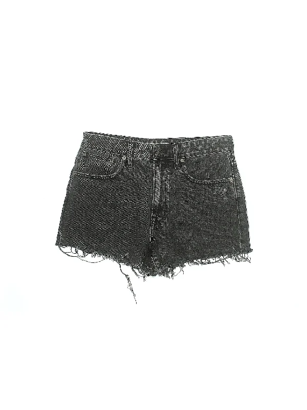 High-Rise Denim Shorts in Dark Wash