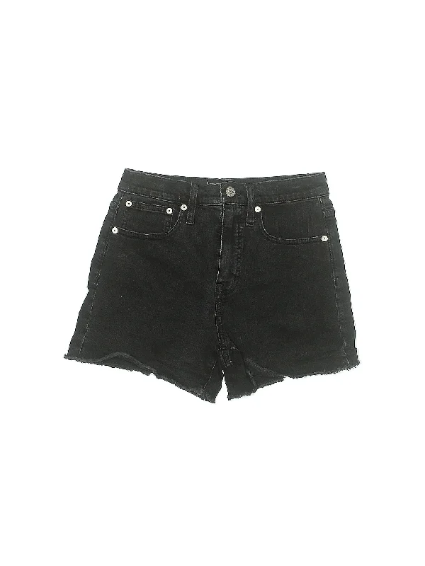 High-Rise Denim Shorts in Dark Wash