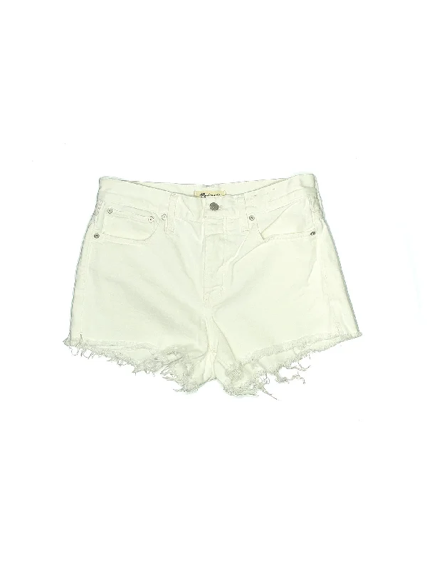 High-Rise Denim Shorts in Light Wash