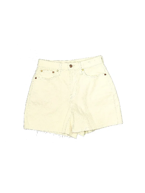 High-Rise Denim Shorts in Light Wash