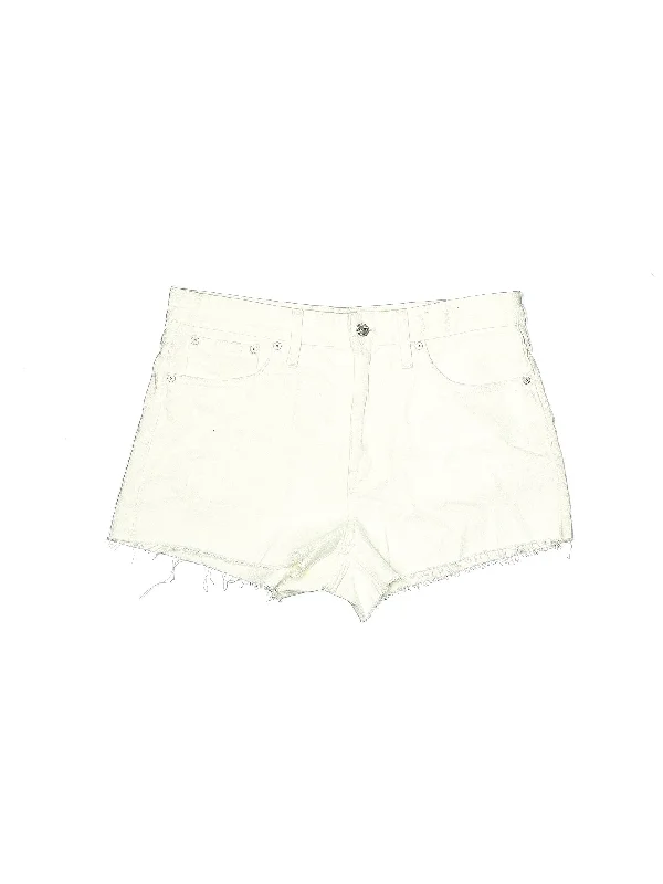 High-Rise Denim Shorts in Light Wash