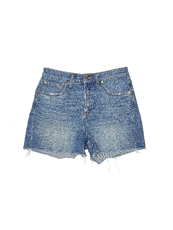 High-Rise Denim Shorts in Medium Wash