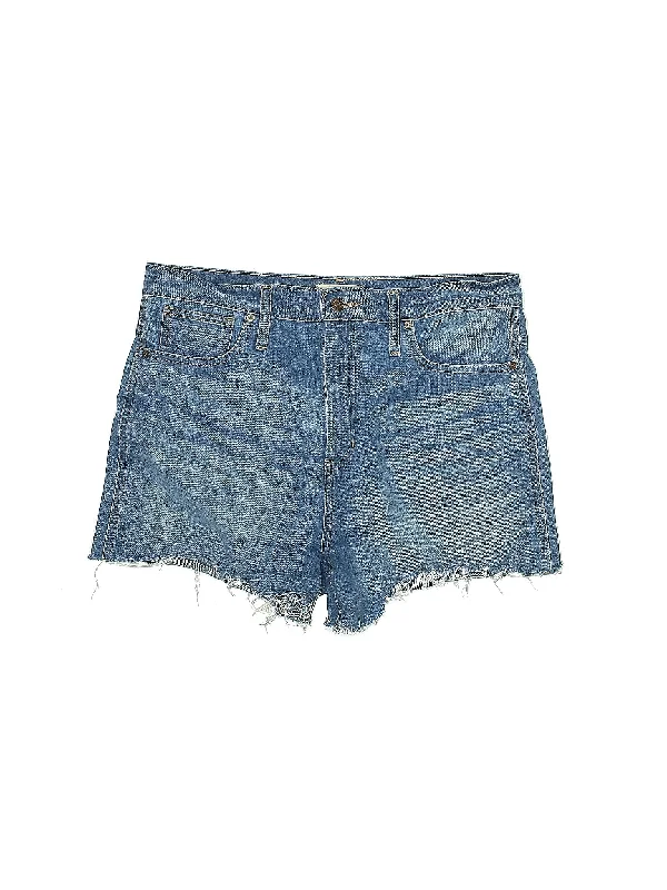 High-Rise Denim Shorts in Medium Wash