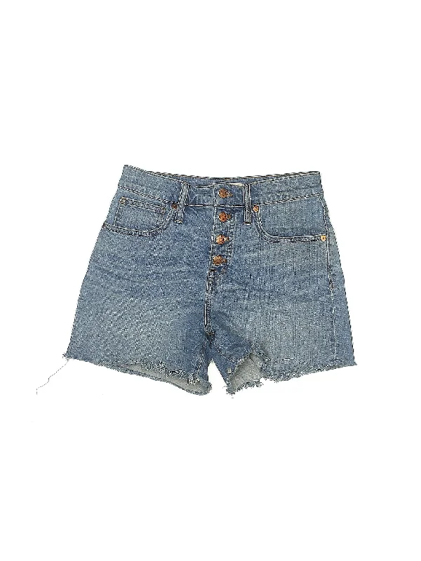 High-Rise Denim Shorts in Medium Wash