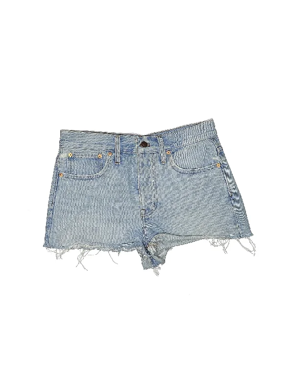 High-Rise Denim Shorts in Medium Wash