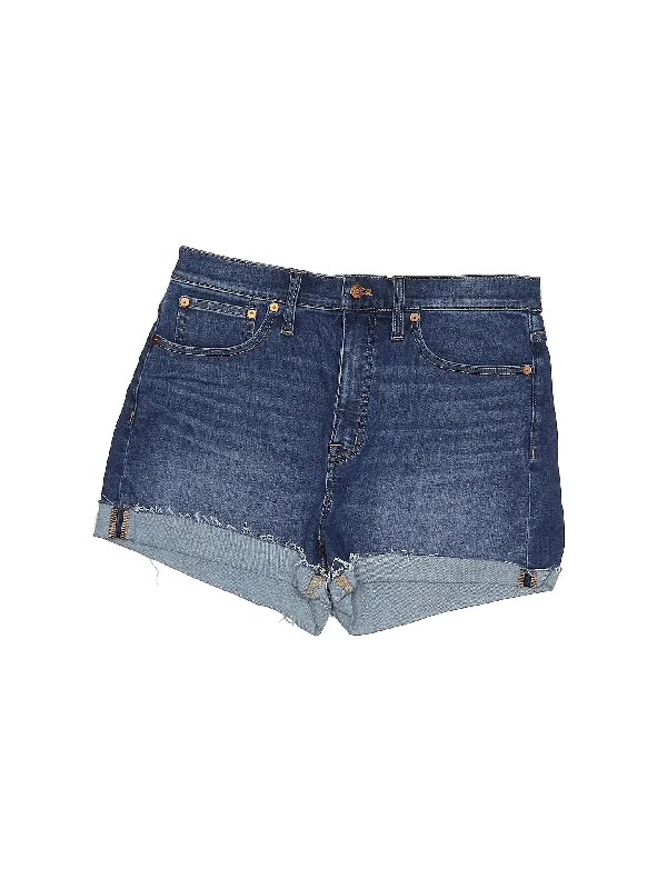 High-Rise Denim Shorts in Medium Wash