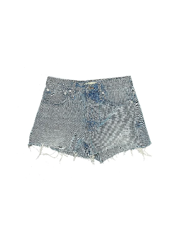 High-Rise Denim Shorts in Medium Wash