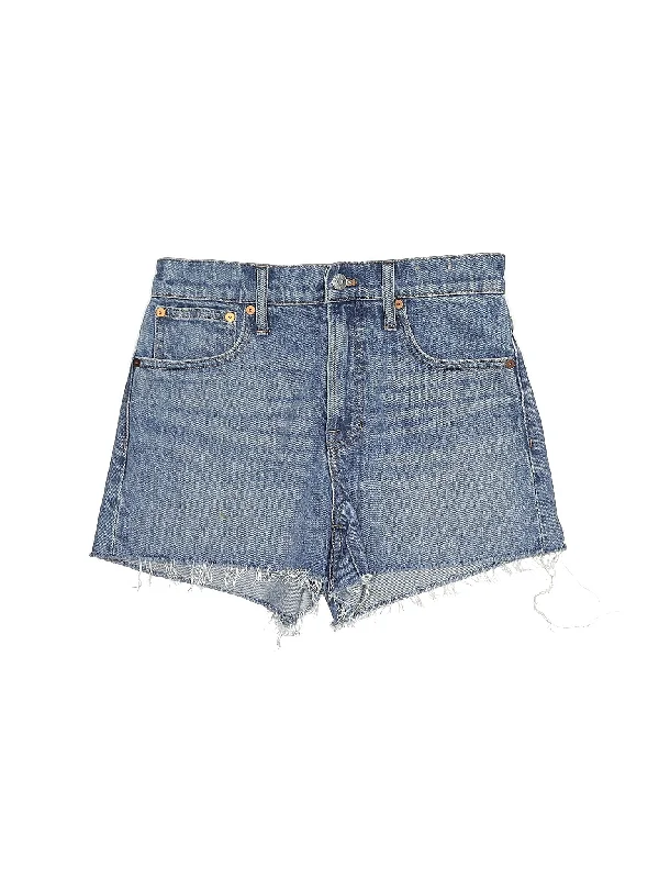 High-Rise Denim Shorts in Medium Wash