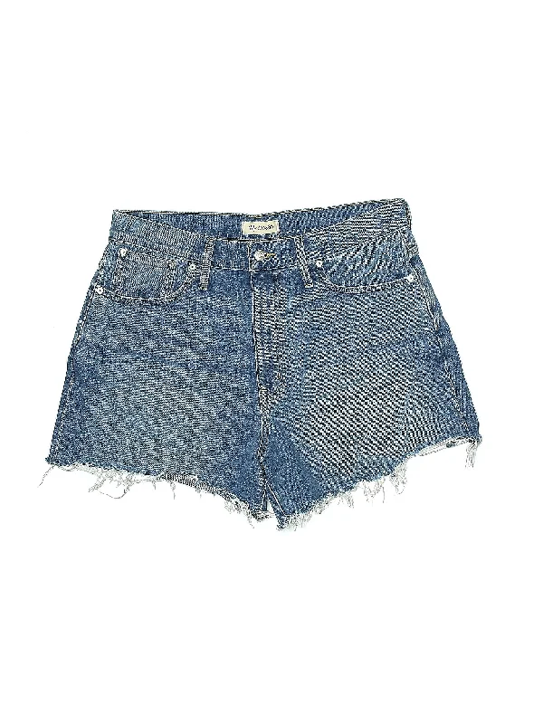 High-Rise Denim Shorts in Medium Wash