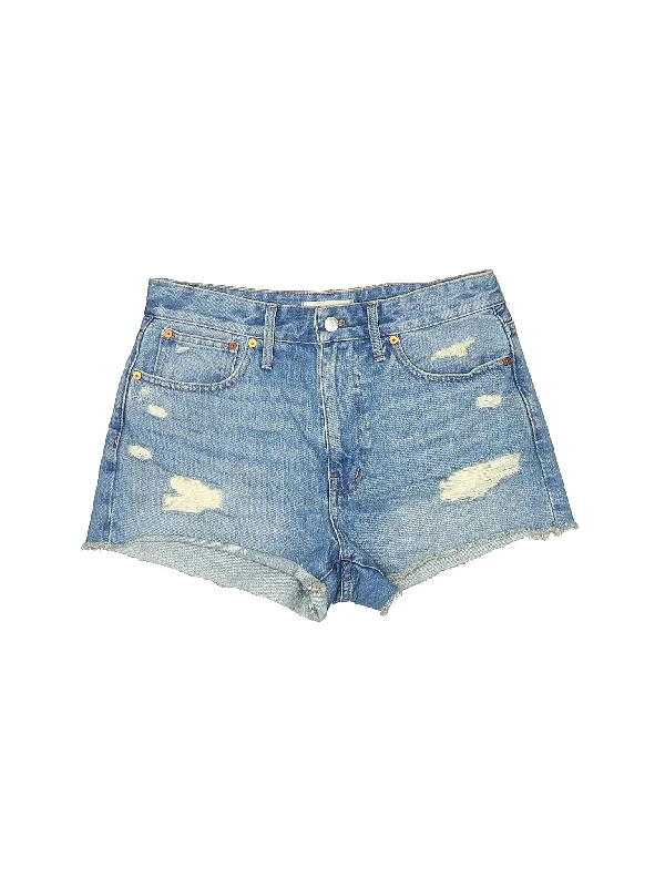 High-Rise Denim Shorts in Medium Wash