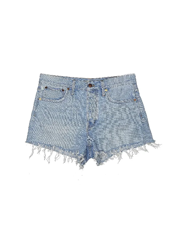 High-Rise Denim Shorts in Medium Wash