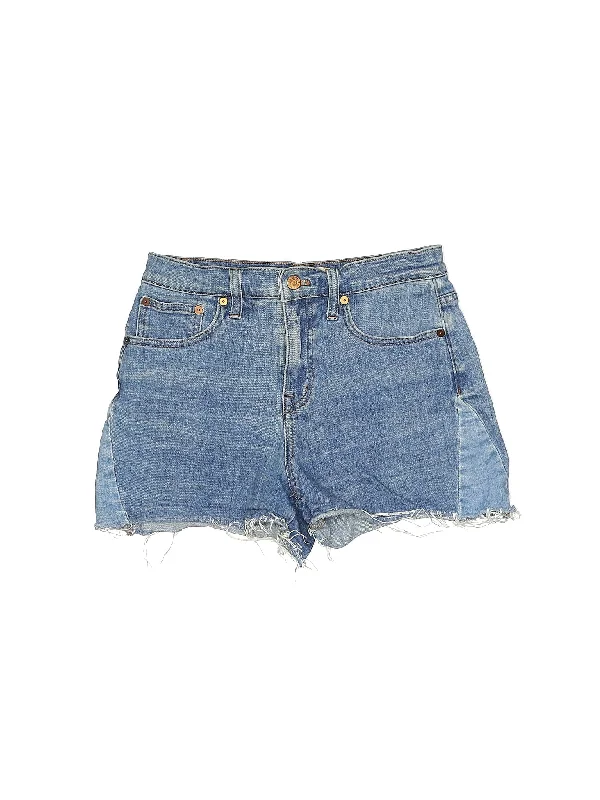 High-Rise Denim Shorts in Medium Wash