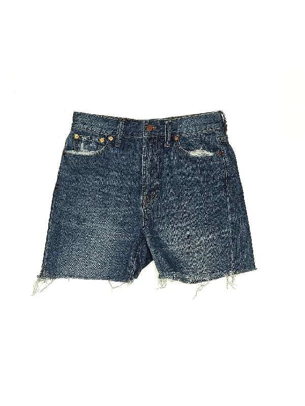 High-Rise Denim Shorts in Medium Wash