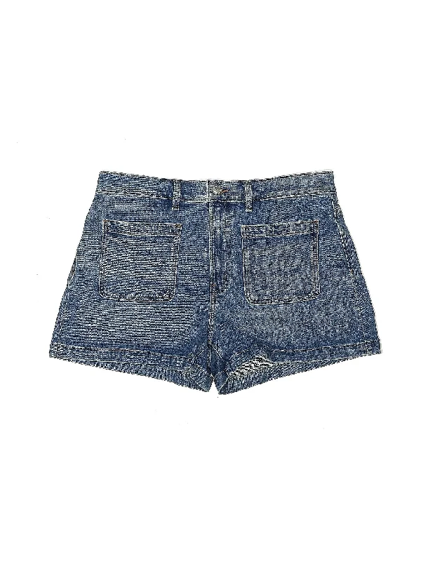 High-Rise Denim Shorts in Medium Wash