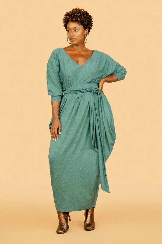 Long Sleeved Slouch Maxi Dress- Jibri