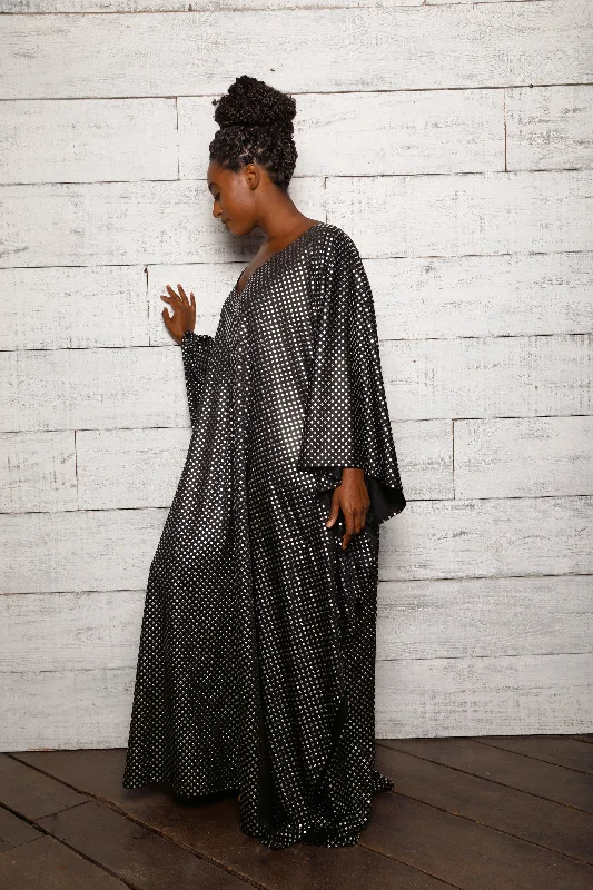 Silver Studded Maxi Kaftan- Jibri