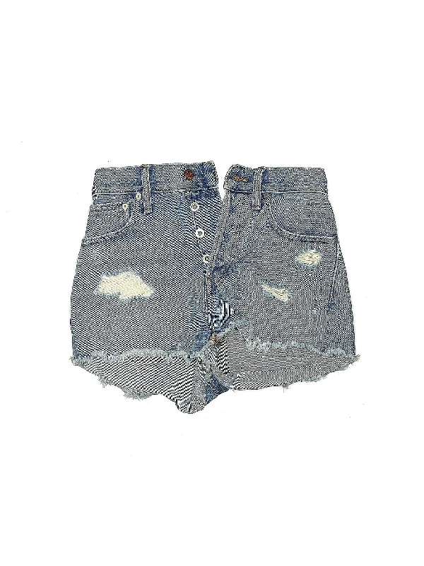 Mid-Rise Denim Shorts