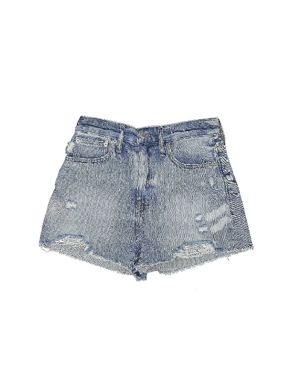 Mid-Rise Denim Shorts