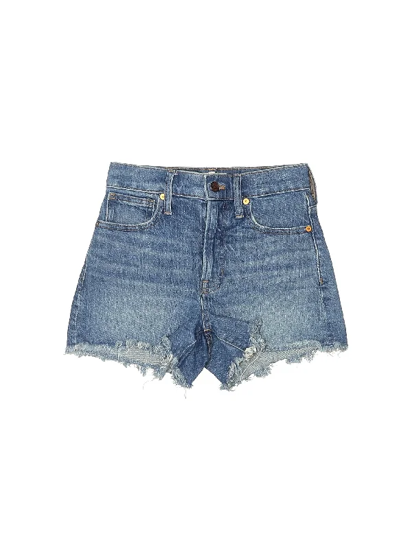 Mid-Rise Denim Shorts in Light Wash