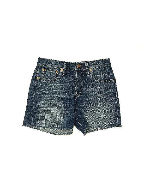 Mid-Rise Denim Shorts in Medium Wash