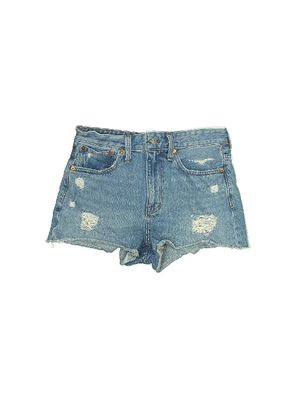 Mid-Rise Denim Shorts in Medium Wash