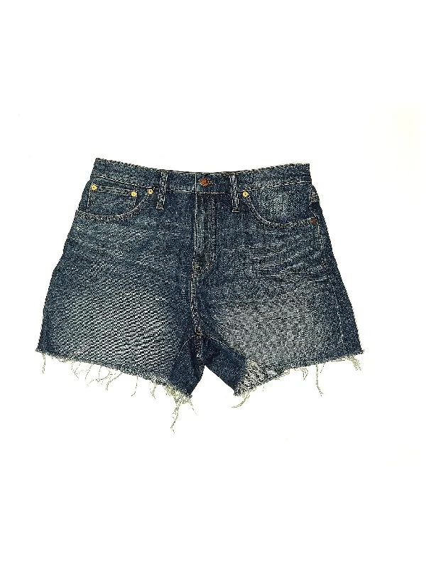 Mid-Rise Denim Shorts in Medium Wash