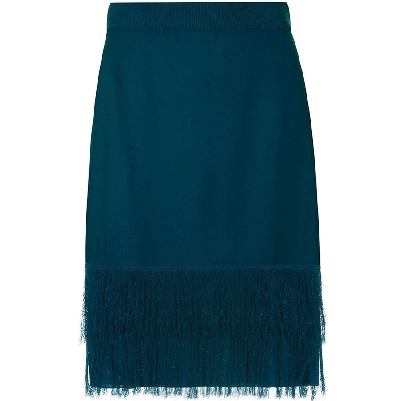 KNIT SKIRT "FRANZI" WITH FRINGE HEM