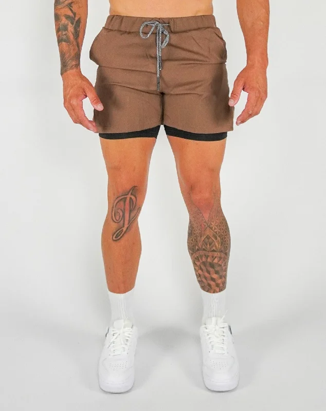 Culture 2-In-1 Shorts - Chocolate