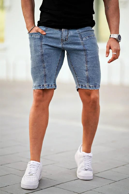 Men's Stretch Denim Short - Blue