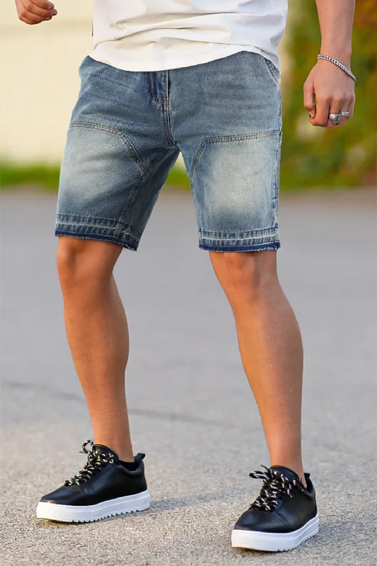 Men's Stretch Denim Shorts - Gradient Blue